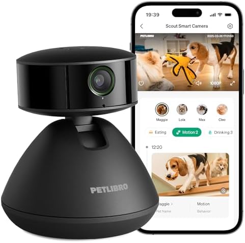 AI Pet Camera with Multi-Pet Recognition, 360° View & Smart Activity Summaries