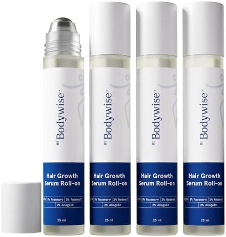 Triple-Action Hair Growth Serum Roll-On with Rosemary, Redensyl & Anagain | DHT-Blocking Scalp Serum