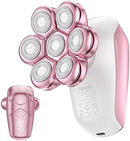 Electric Razor for Women: 7D Floating Head Rechargeable Body Shaver & Trimmer for Legs, Face, Underarms