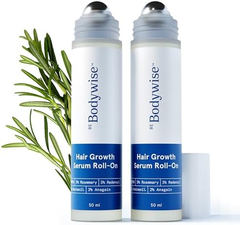 3% Rosemary Hair Growth Serum Roll On - DHT Blocker with Redensyl & Anagain for Thicker Hair