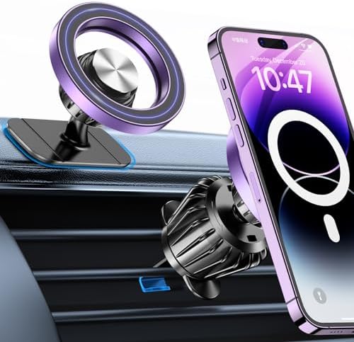 20 Magnet MagSafe Car Mount with 360° Rotation - Universal Phone Holder for Dashboard