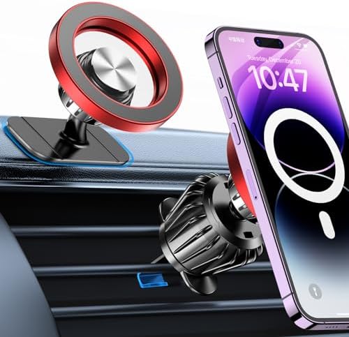 20-Strong Magnet MagSafe Car Mount for iPhone & Android | Dashboard Holder with Super Adhesive