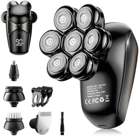 Electric Razor for Women: 7D Floating Head Rechargeable Body Shaver & Trimmer for Legs, Face, Underarms