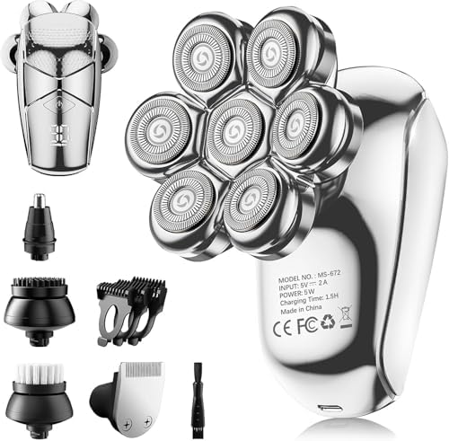 Electric Razor for Women: 7D Floating Head Rechargeable Body Shaver & Trimmer for Legs, Face, Underarms