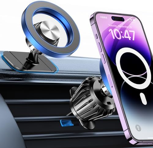 20-Strong Magnet MagSafe Car Mount for iPhone & Android | Dashboard Holder with Super Adhesive
