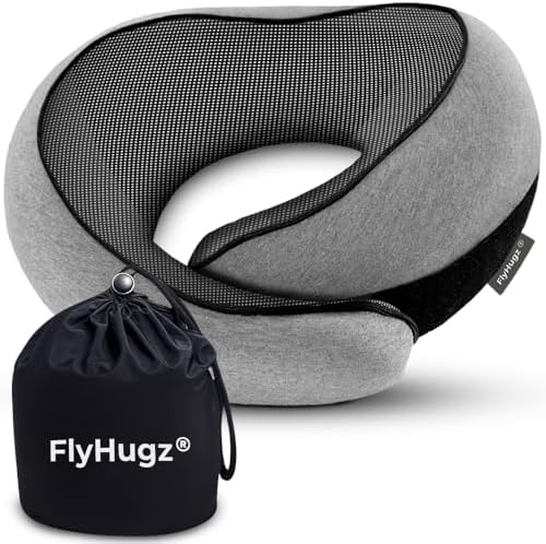 Memory Foam Neck Travel Pillow - Ergonomic Support for Airplanes, Cars & Home Use