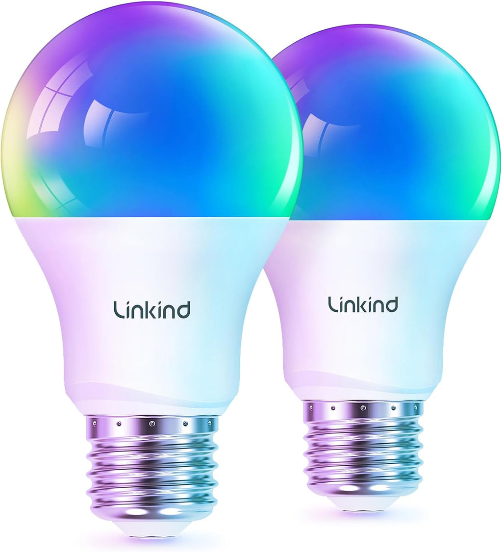 Matter Smart Light Bulb, 1600LM RGBTW Color Changing, Music Sync, Wi-Fi A21 E26, 4-Pack