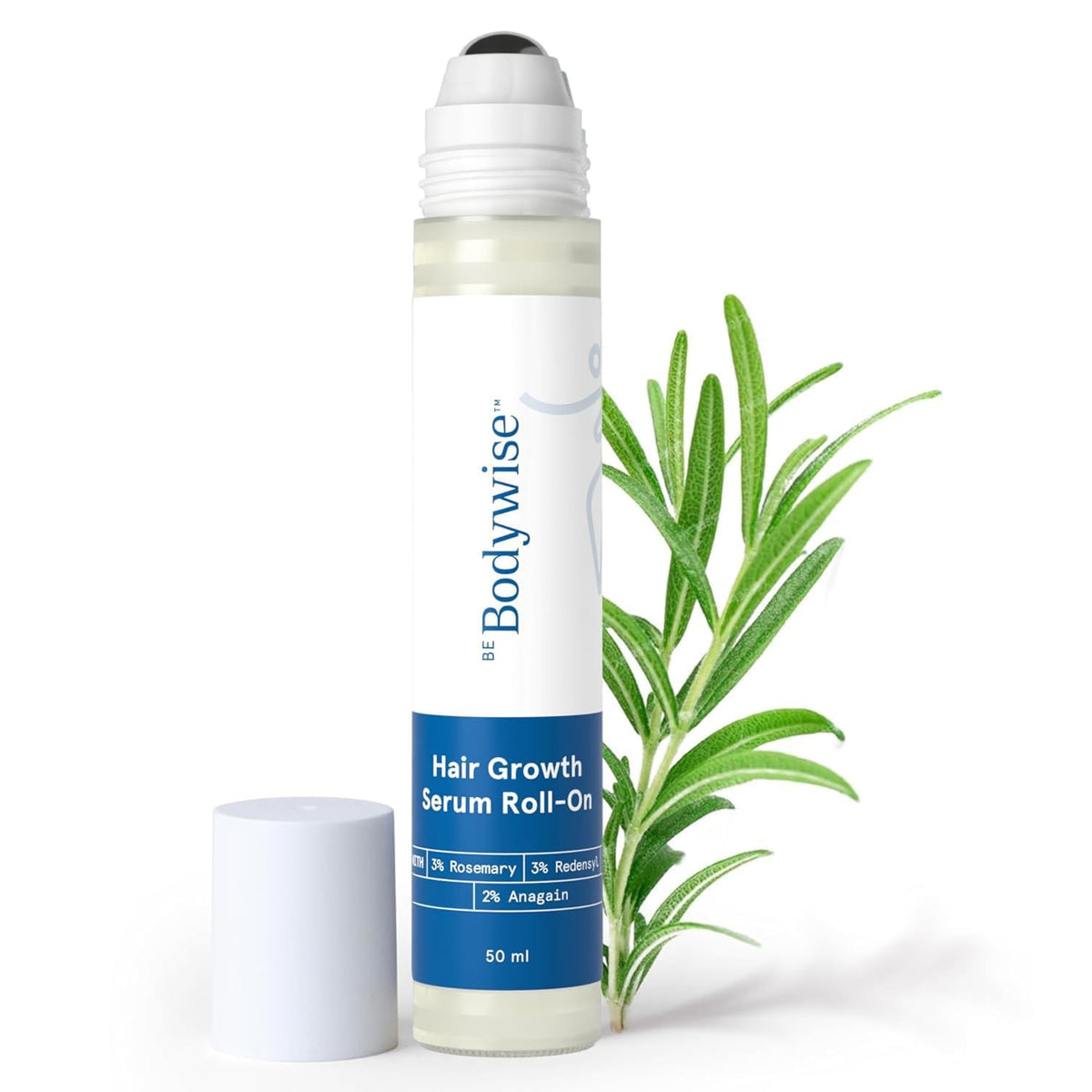 Triple-Action Hair Growth Serum Roll-On with Rosemary, Redensyl & Anagain | DHT-Blocking Scalp Serum