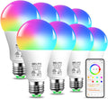 Smart RGB Light Bulbs with Alexa, 16M Colors, 12W (130W Equivalent), 8-Pack