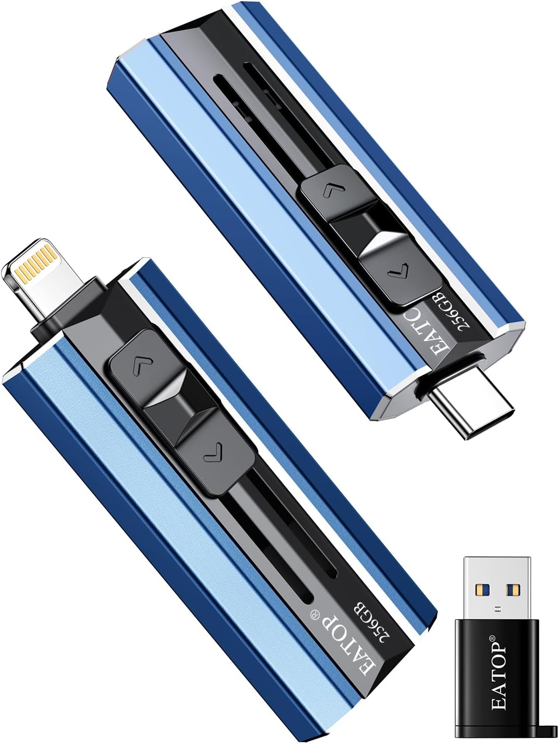 512GB 3-in-1 Flash Drive for iPhone iPad Android PC, Plug and Play Photo Video Storage