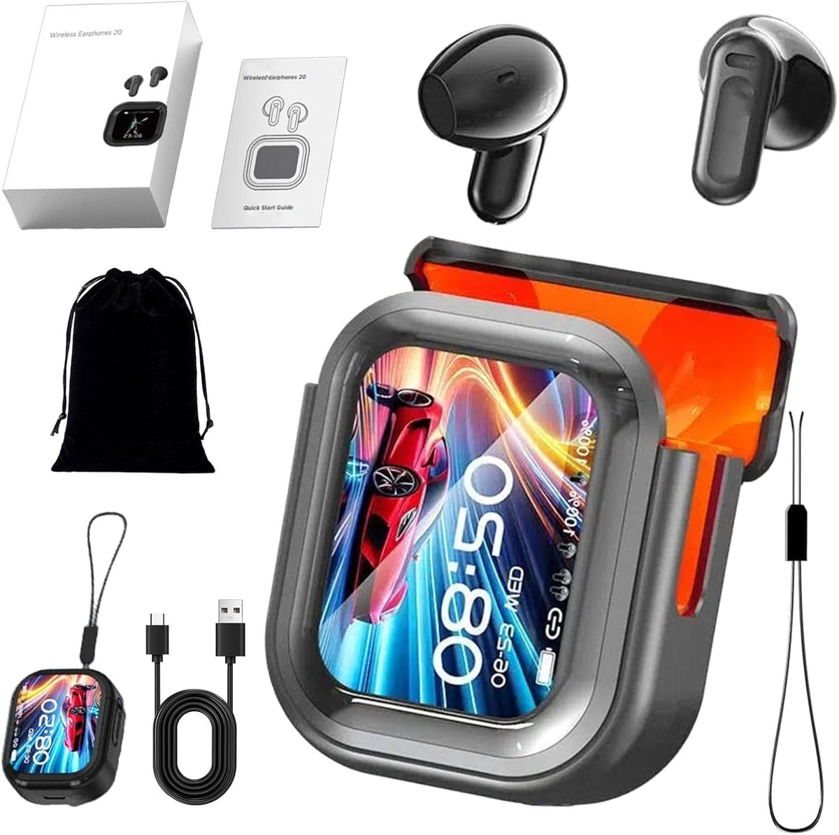 Bluetooth 6.0 Earbuds – Immersive 3D Sound, AI Translator, Waterproof & Noise Cancelling