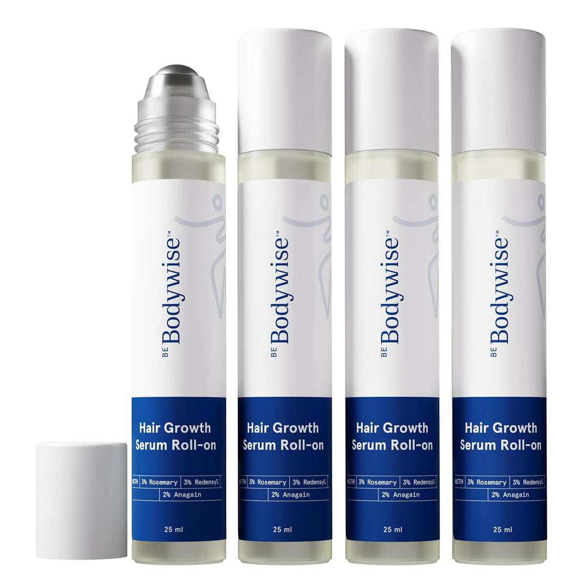 3% Rosemary Hair Growth Serum Roll On - DHT Blocker with Redensyl & Anagain for Thicker Hair