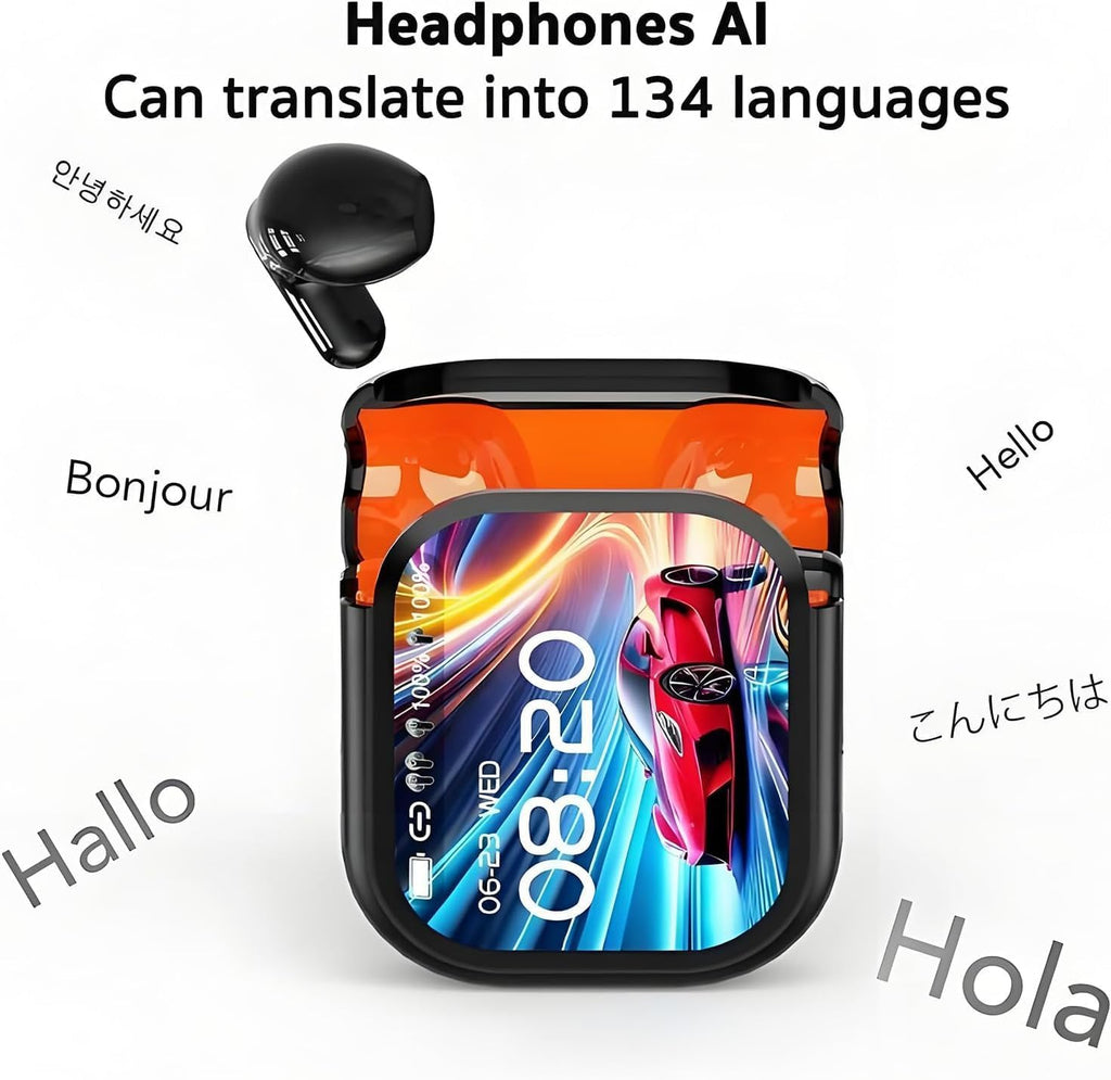 Bluetooth 6.0 Earbuds – Immersive 3D Sound, AI Translator, Waterproof & Noise Cancelling