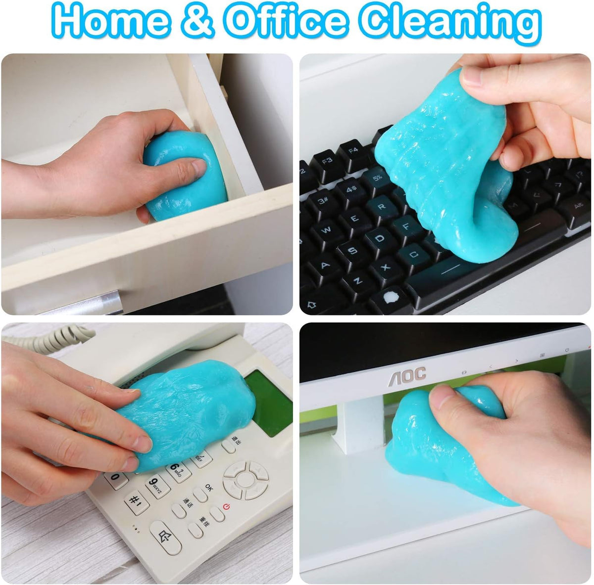 Reusable Car Cleaning Gel Putty - Deep Clean Hard-to-Reach Areas & Electronics | Dust Remover for Auto Interior, Home, Office