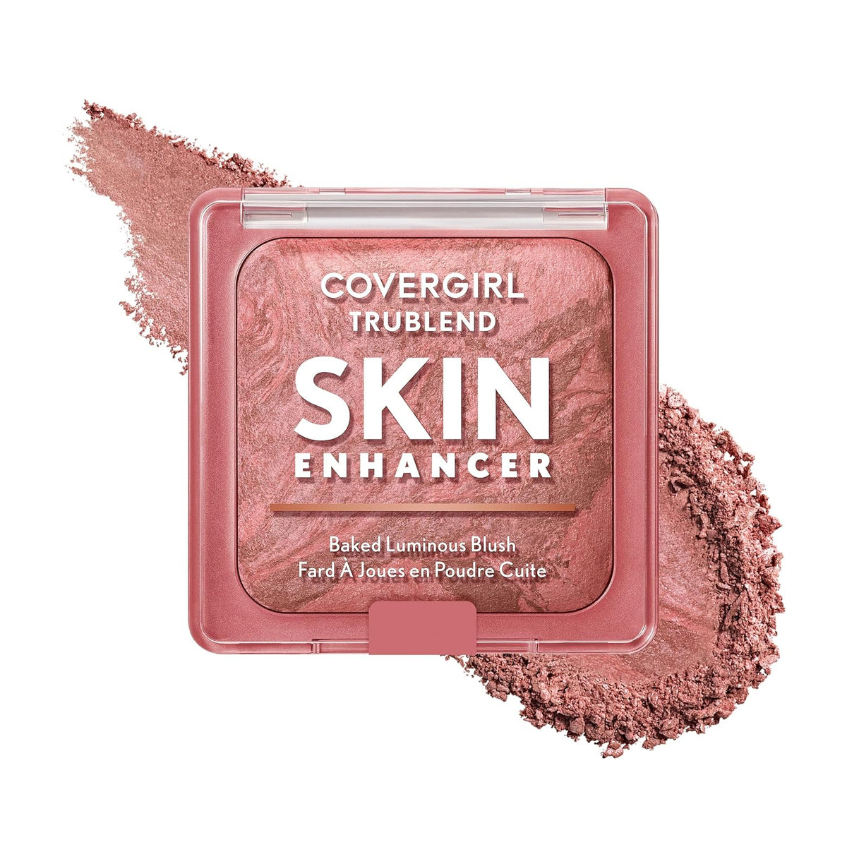 Baked Luminous Blush with Hyaluronic Acid & Rose Extract - Rose Latte (Nude with Pink Swirls)
