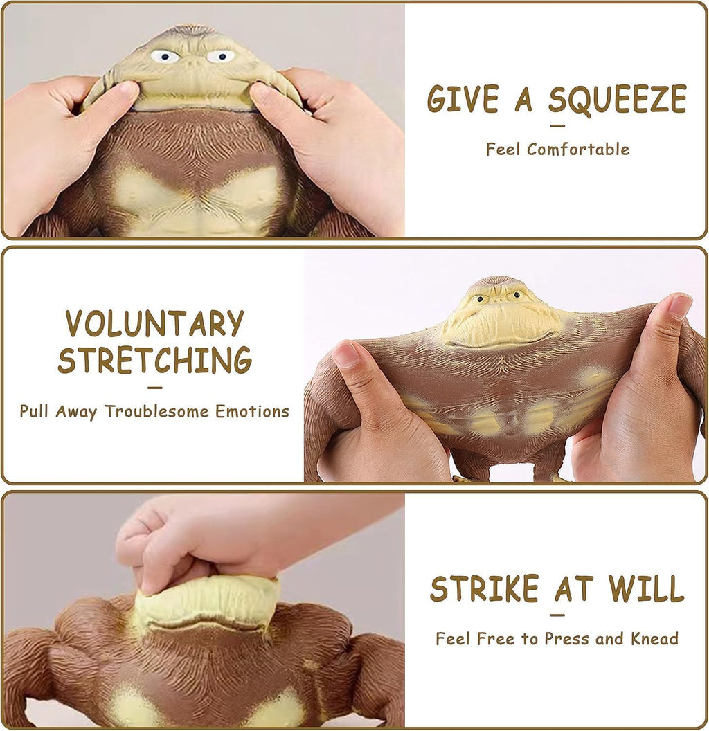 Stretchy Monkey Fidget Toy - Funny Gorilla Stress Relief Squeeze Toy for Kids & Adults