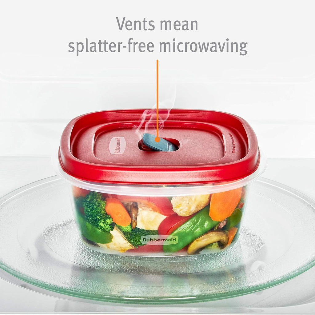 60-Piece Food Storage Containers with Vented Lids, Microwave and Dishwasher Safe Set