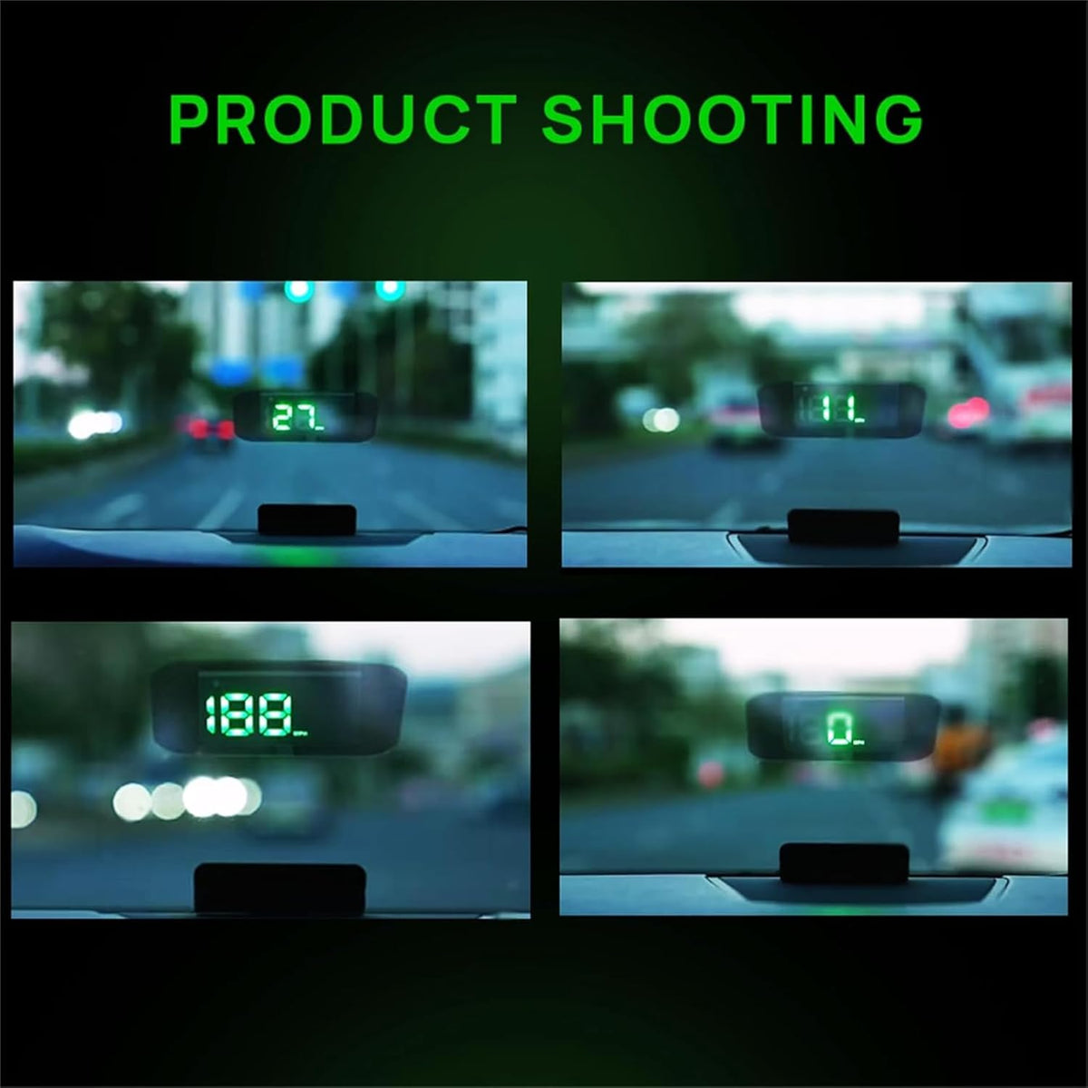 Car HUD Speedometer with GPS+BDS Dual-Mode, Automatic Brightness Adjustment, USB Plug & Play