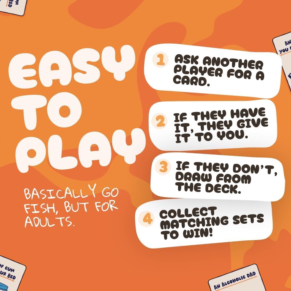 Adult Go Fish Card Game: Hilarious Party Game for Game Nights & Gatherings (2 Pack)
