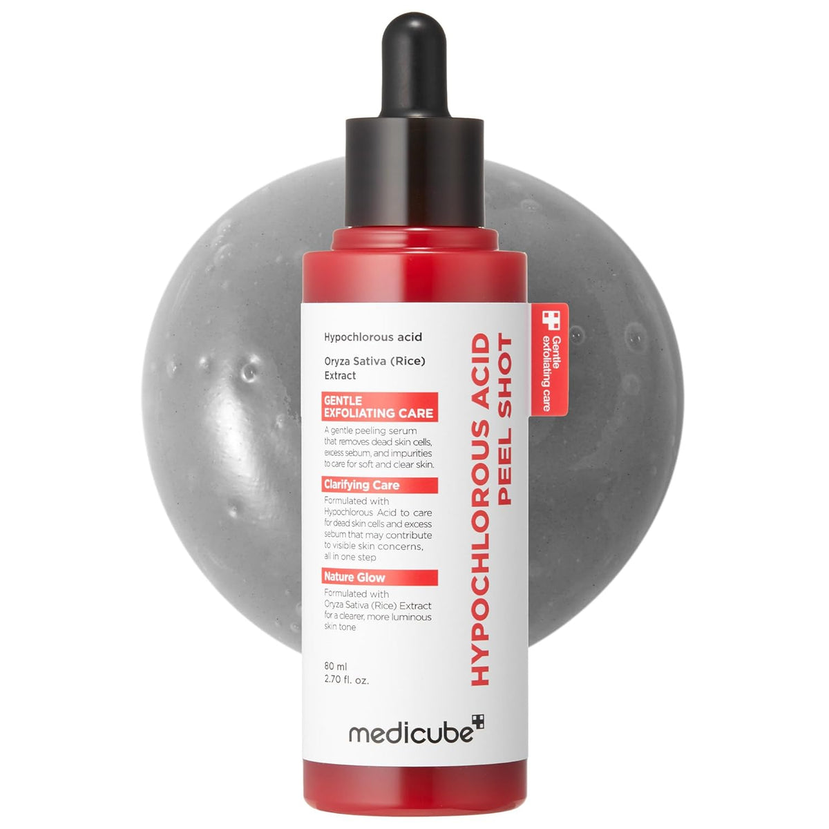 Hypochlorous Acid Rice Peel Shot | Gentle Exfoliating Serum for Dead Skin Cells & Pore Care