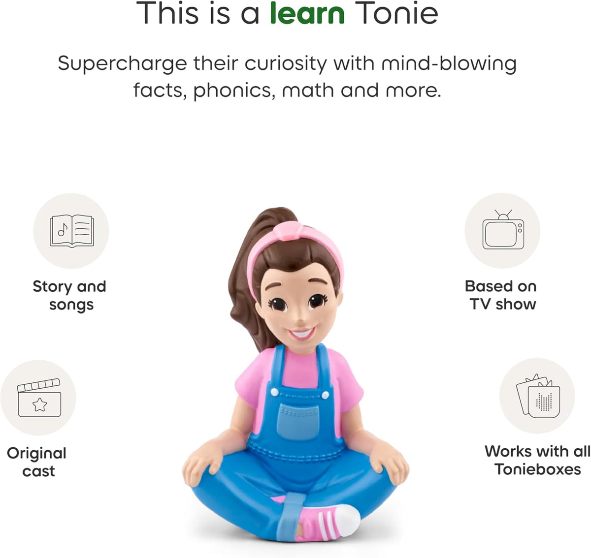 Educational Audio Toy Figurine with 3 Stories & 20 Songs for Toddlers 1+