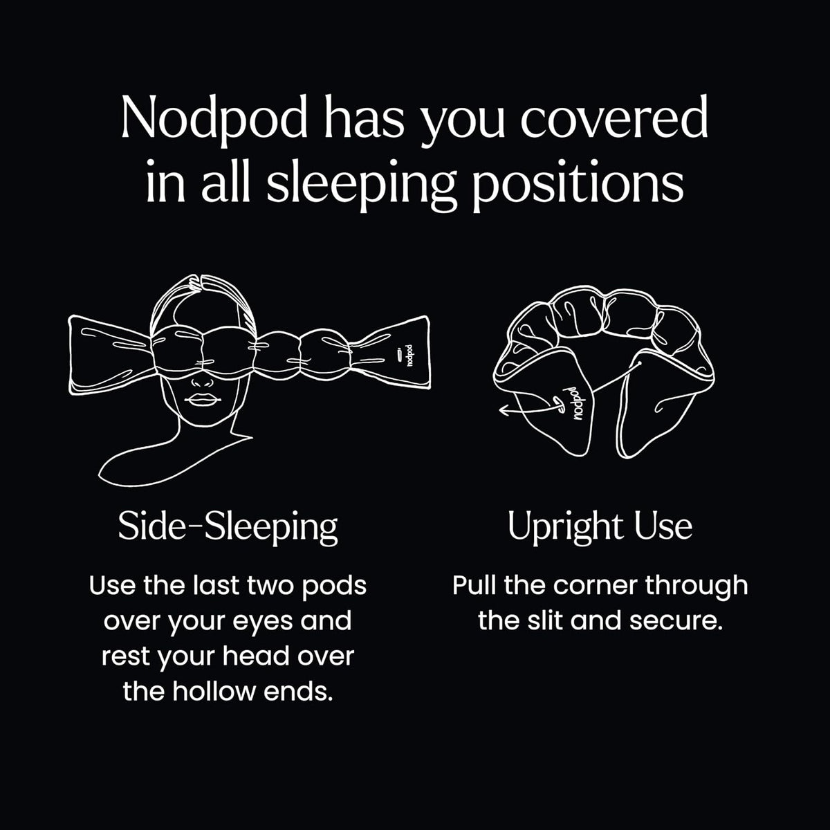 Gentle Pressure Sleep Mask | Light Blocking Weighted Design for Sleeping & Travel