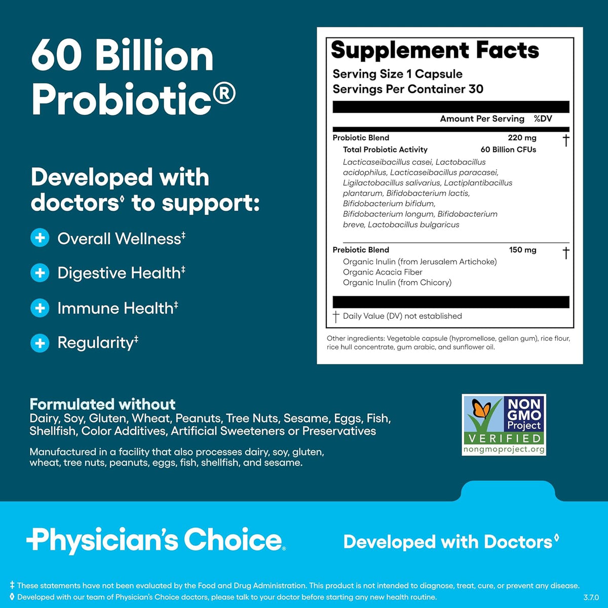 60 Billion Probiotic Bundle with Digestive Enzymes for Gut Health Support