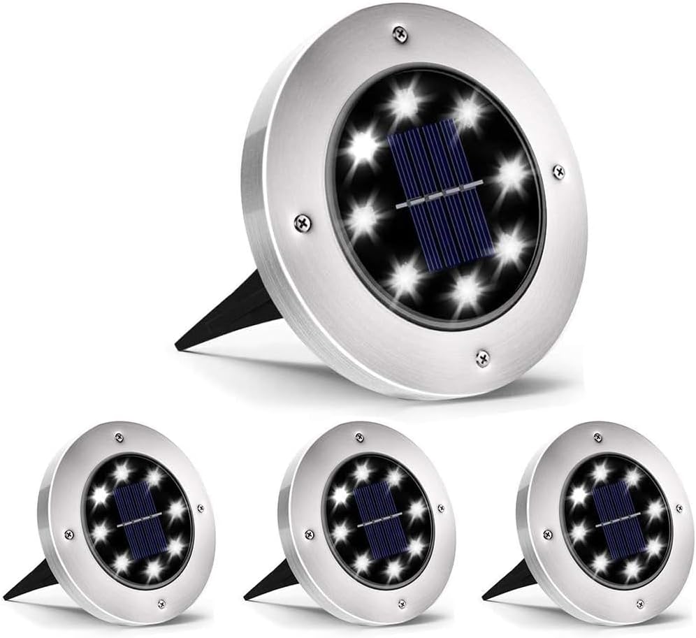 4 Pack Solar Outdoor Lights Waterproof, Garden Landscape Lighting for Lawn Yard Deck Driveway