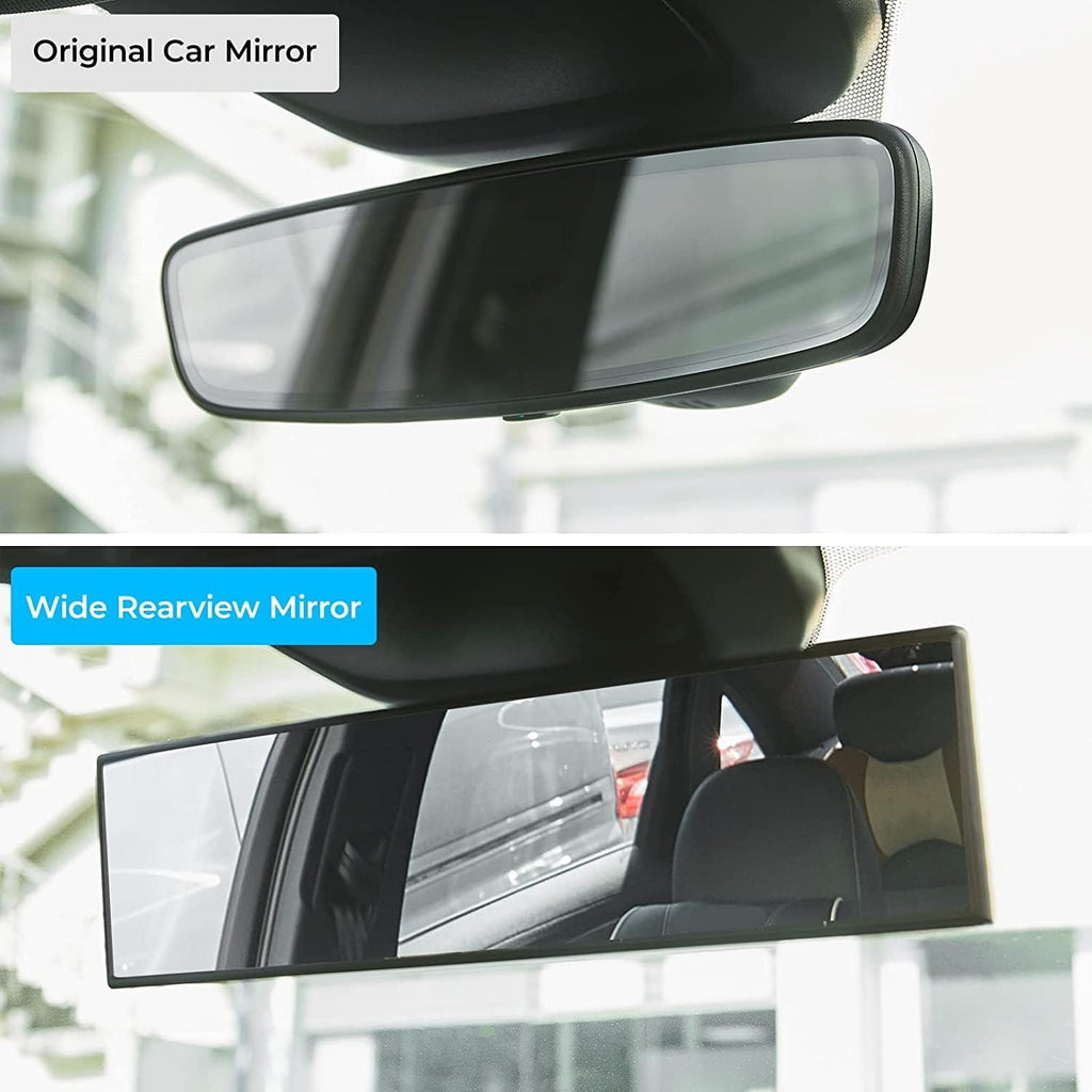 11.81 Inch Panoramic Convex Interior Clip-on Wide Angle Mirror for Car SUV Trucks