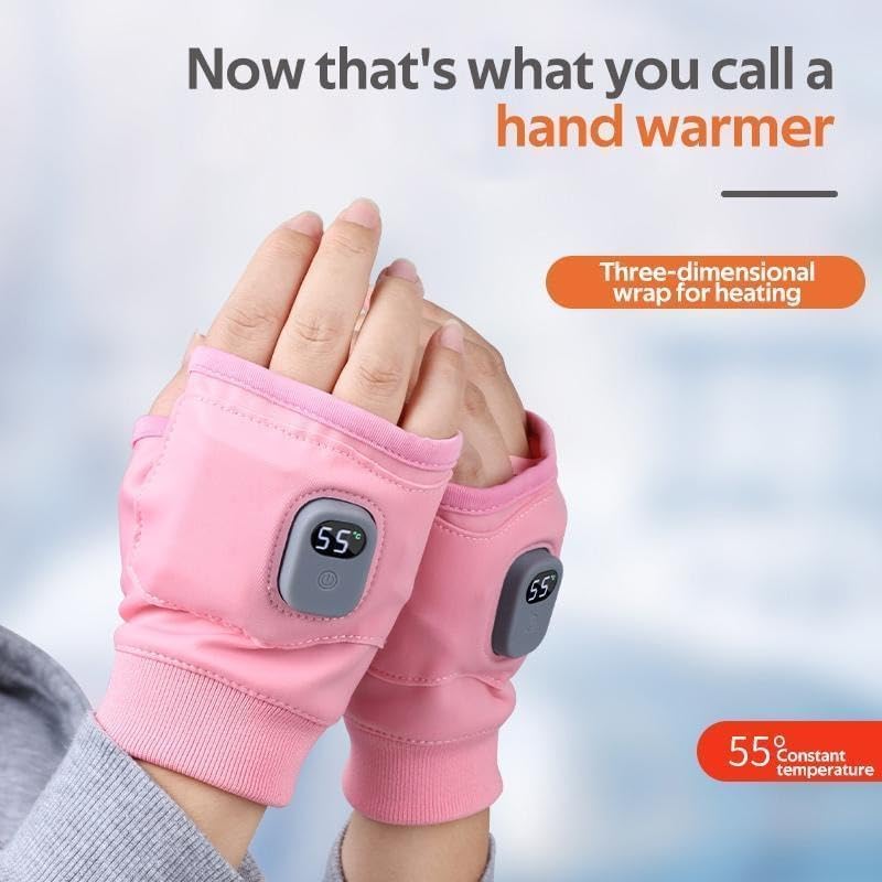 Rechargeable Heated Gloves with Digital Display, 3 Temperature Modes for Indoor & Outdoor Use