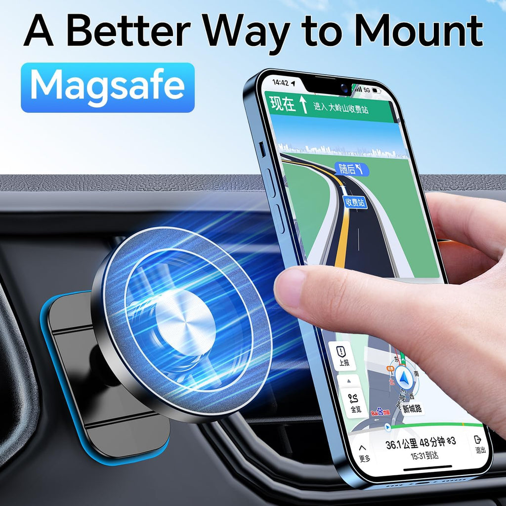 20 Magnet MagSafe Car Mount with 360° Rotation - Universal Phone Holder for Dashboard