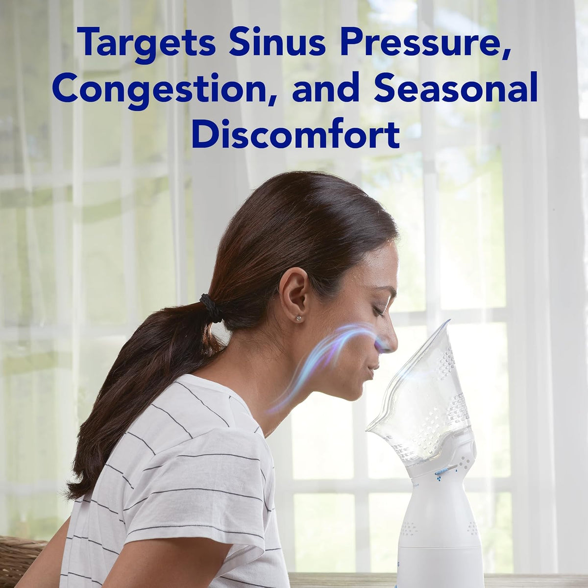 Sinus Steam Inhaler - Non-Medicated Relief for Congestion, Allergies & Colds with Adjustable Steam