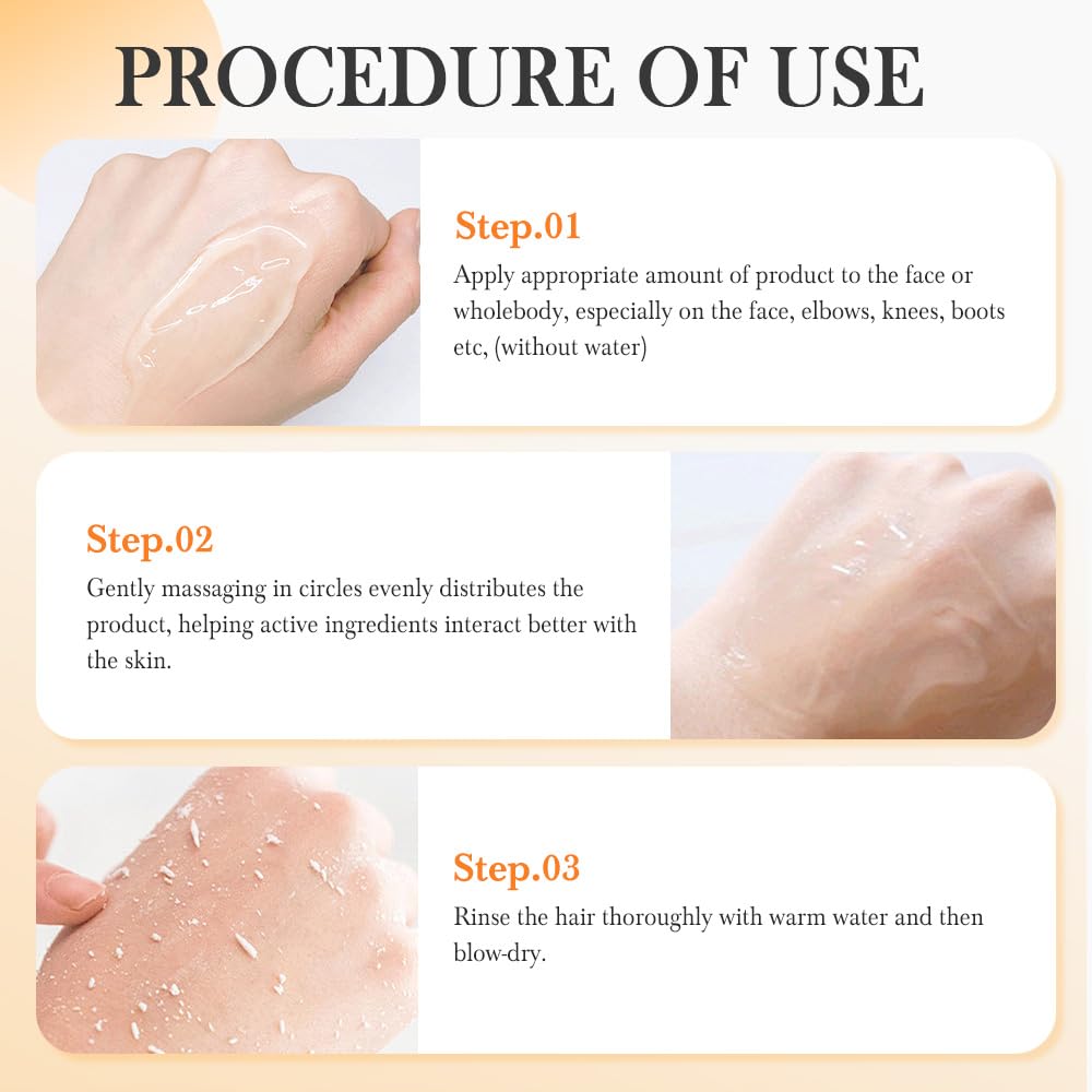 2026 Upgraded Orange Enzyme Exfoliating Gel for Face & Body - Deep Cleansing & Hydrating
