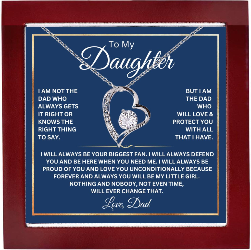14K Gold Daughter Necklace with Heartfelt Message, Perfect Gift from Parents for Birthday or Graduation