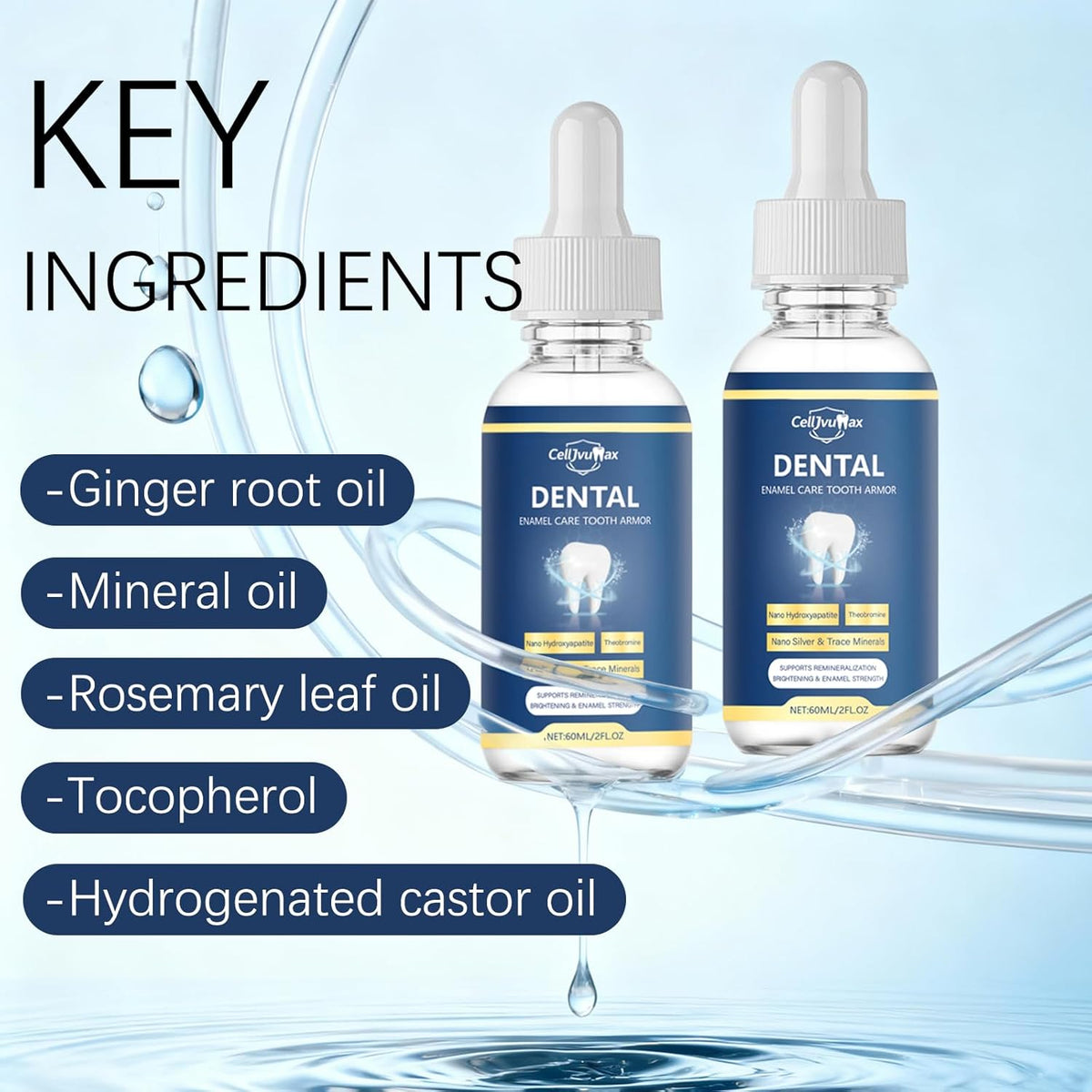 Advanced Enamel Repair Liquid for Teeth Strengthening & Gum Care, Daily Remineralization Treatment