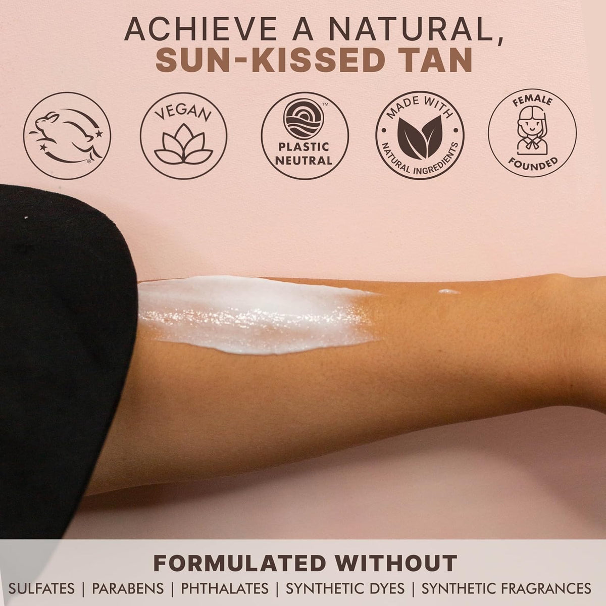 Natural Self Tanner Lotion - Organic Ingredients for Streak-Free Sunless Glow, Fair to Medium