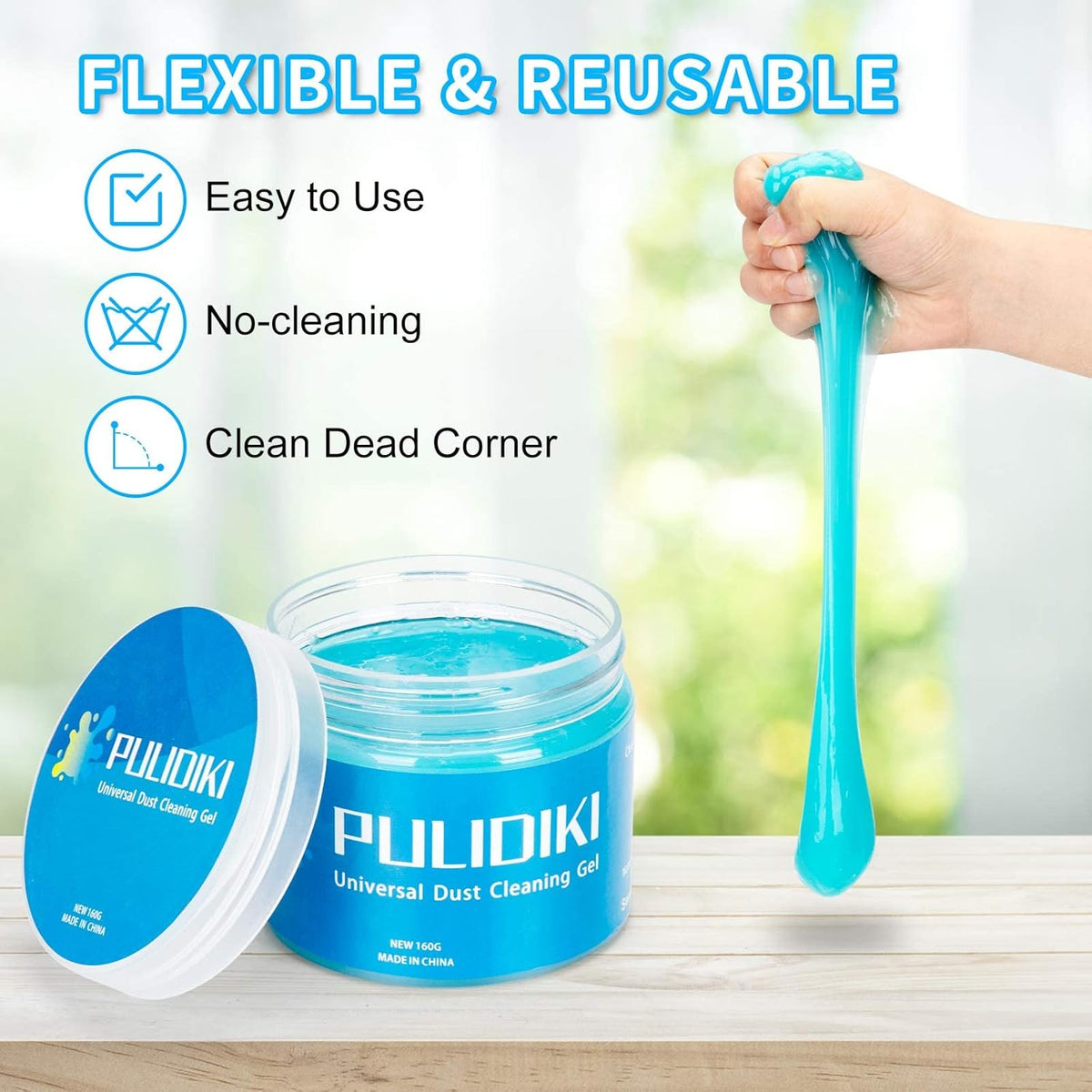 Reusable Car Cleaning Gel Putty - Deep Clean Hard-to-Reach Areas & Electronics | Dust Remover for Auto Interior, Home, Office