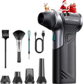 110000RPM Electric Air Duster with 3-Speed Adjustable & Fast Charge, 6 Multi-Purpose Attachments