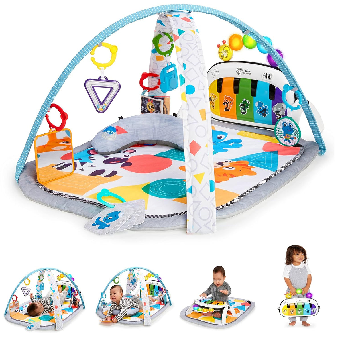 4-in-1 Kickin' Tunes Music & Language Discovery Play Gym with Magic Touch Piano